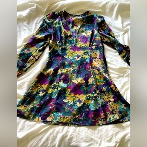 Zara Silky Floral Dress